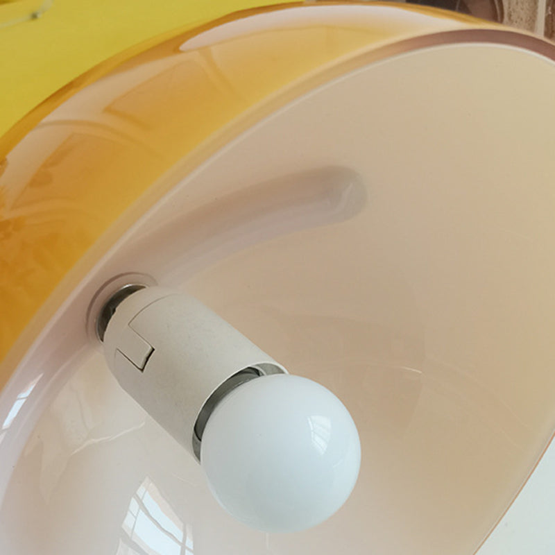 Semicircle Curved Round Glass Table Lamp