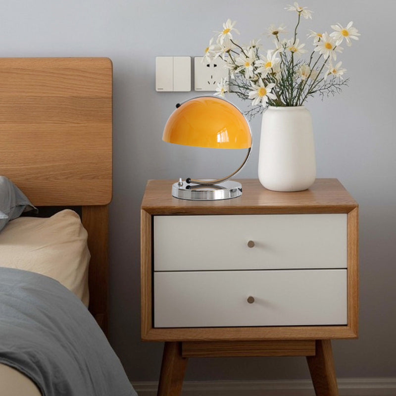 Semicircle Curved Round Glass Table Lamp