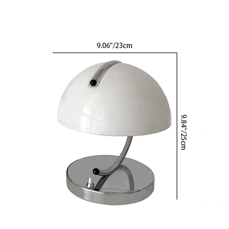 Semicircle Curved Round Glass Table Lamp