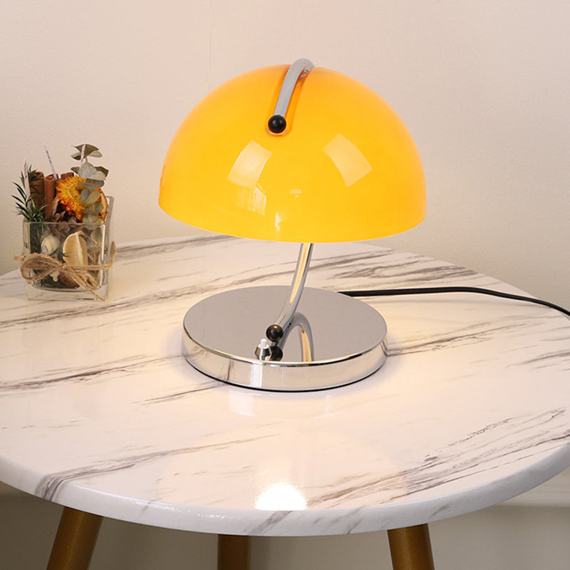 Semicircle Curved Round Glass Table Lamp