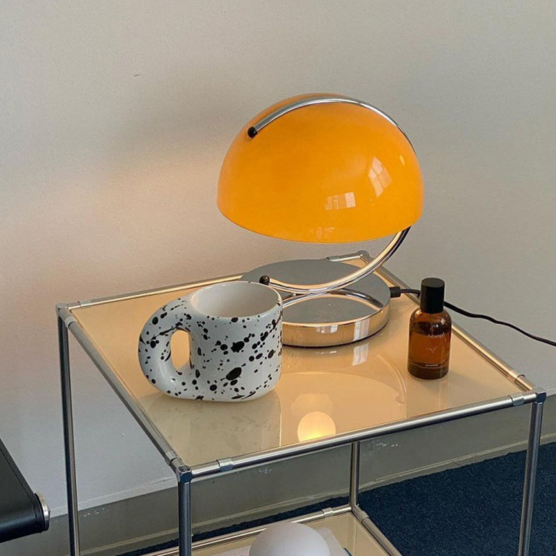 Semicircle Curved Round Glass Table Lamp