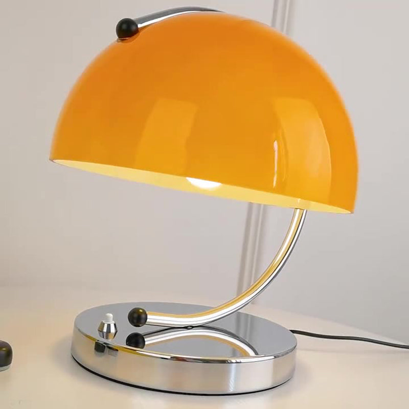 Semicircle Curved Round Glass Table Lamp