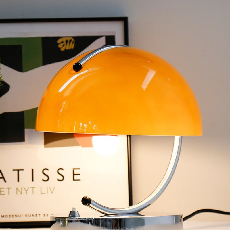 Semicircle Curved Round Glass Table Lamp