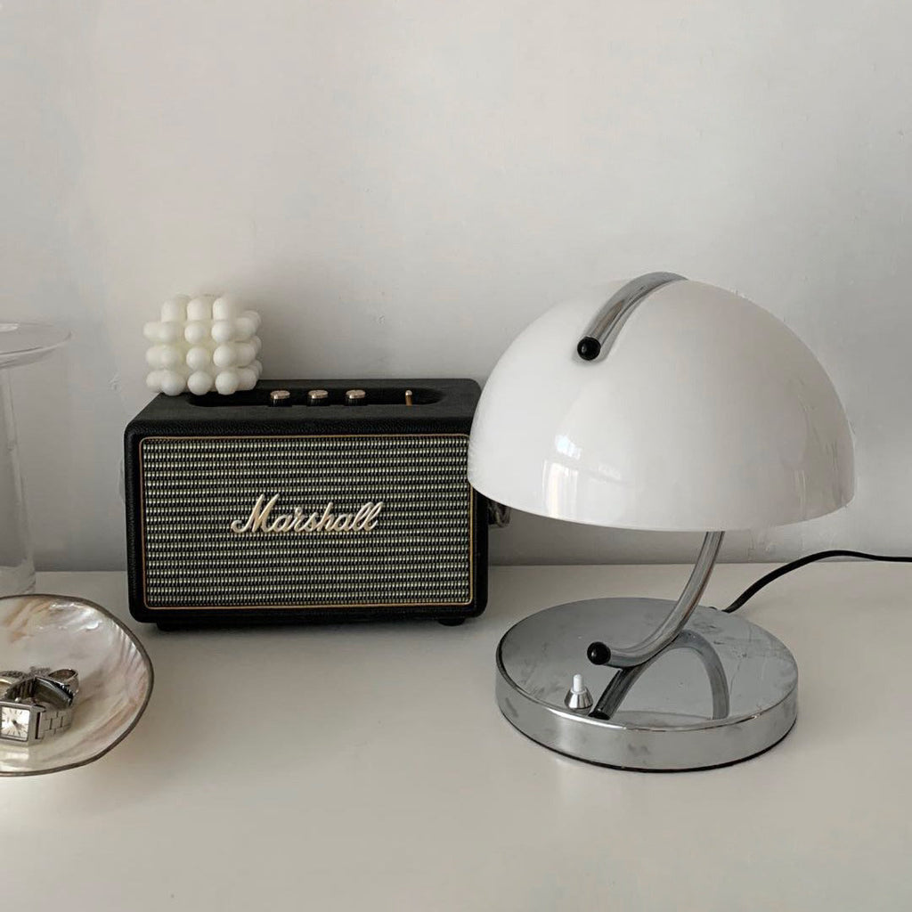 Semicircle Curved Round Glass Table Lamp