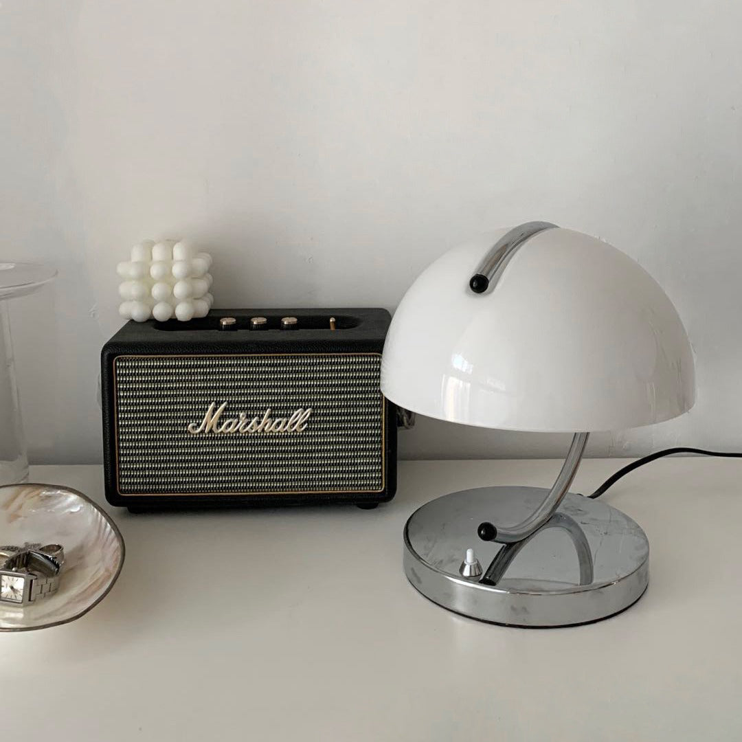 Semicircle Curved Round Glass Table Lamp