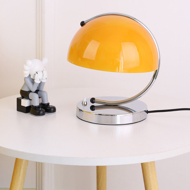 Semicircle Curved Round Glass Table Lamp