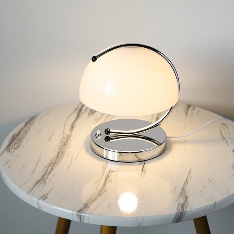 Semicircle Curved Round Glass Table Lamp