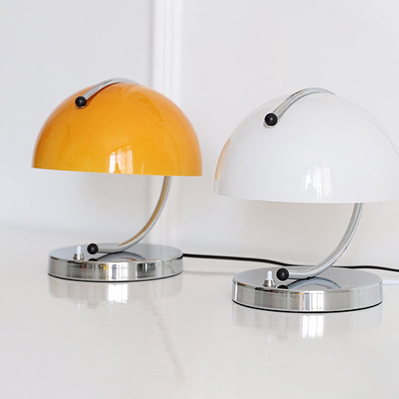 Semicircle Curved Round Glass Table Lamp