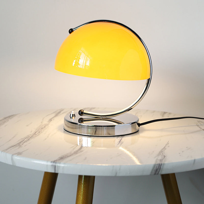Semicircle Curved Round Glass Table Lamp