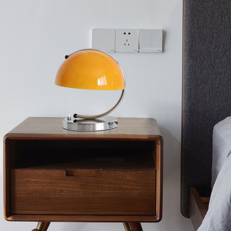 Semicircle Curved Round Glass Table Lamp
