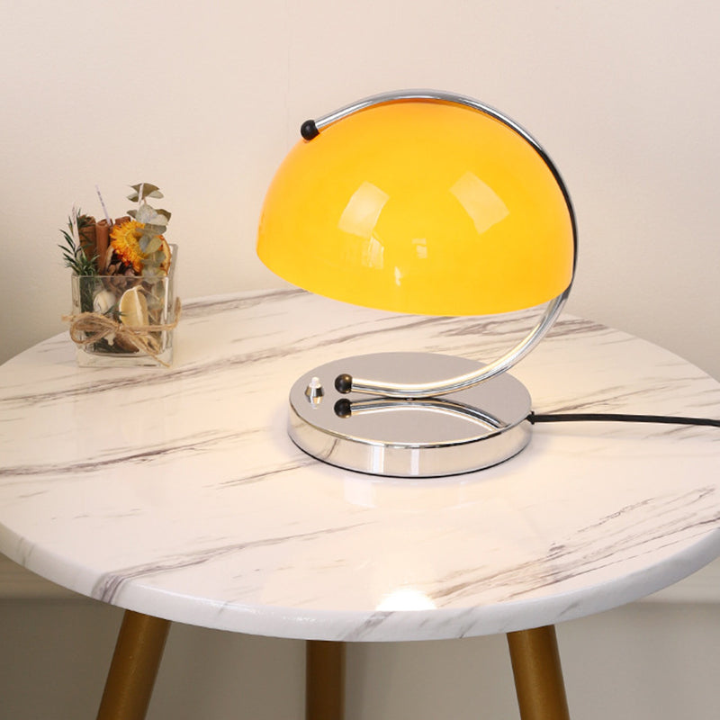 Semicircle Curved Round Glass Table Lamp