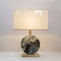 Square Round Fabric Marble Table Lamp