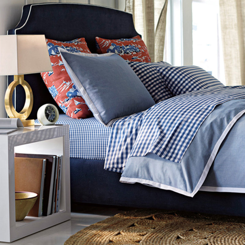 Round Square Fabric Hardware Table Lamp