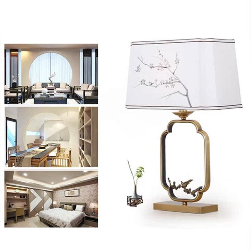 Square Round Tree Leaf Table Lamp