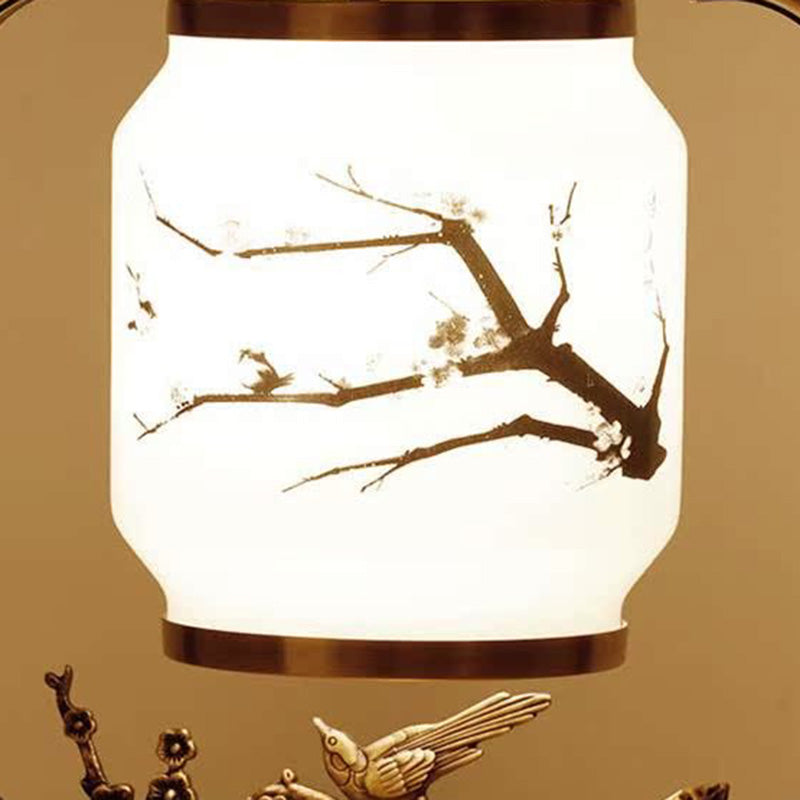 Square Round Tree Leaf Table Lamp