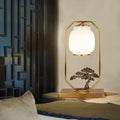 Square Round Tree Leaf Table Lamp