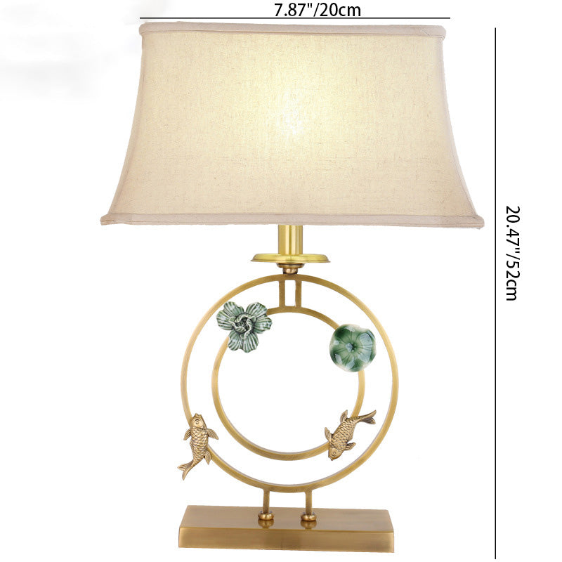 Square Round Tree Leaf Table Lamp