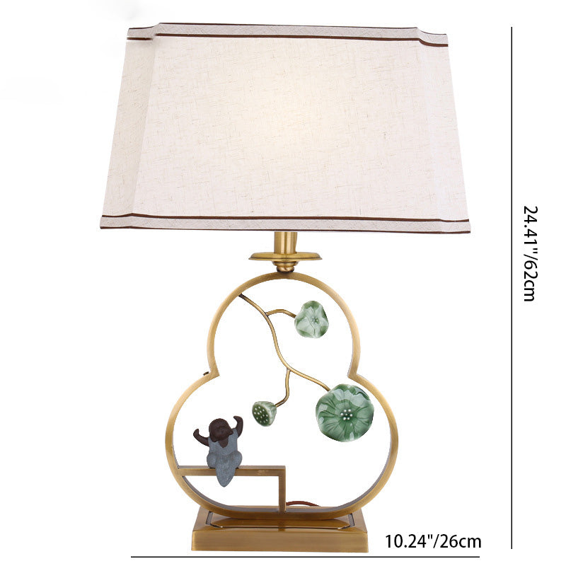 Square Round Tree Leaf Table Lamp
