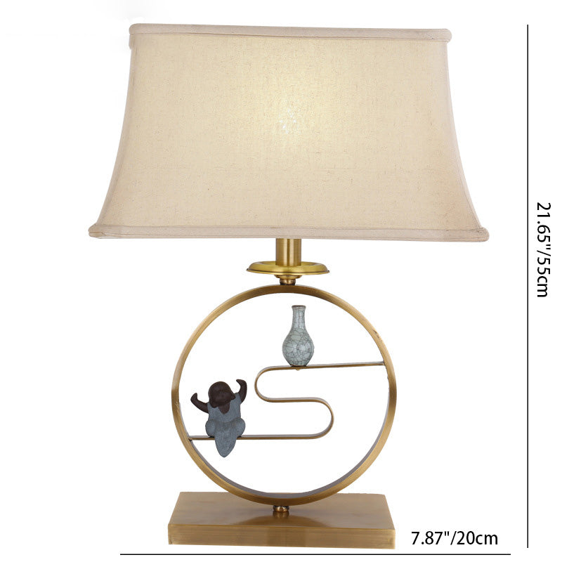 Square Round Tree Leaf Table Lamp