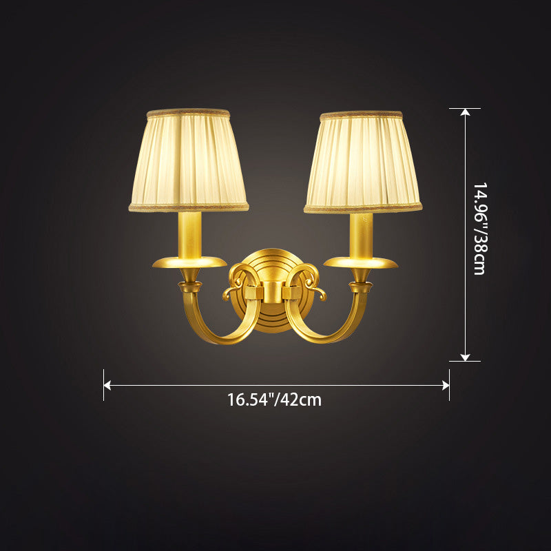 Curved Cylinder Round Fabric Wall Lamp
