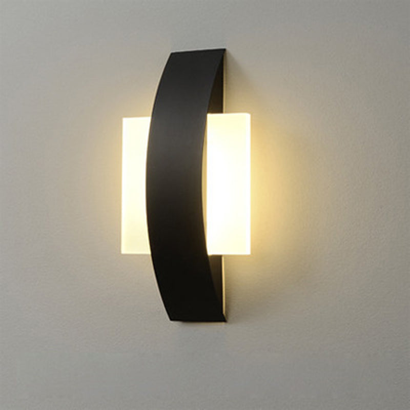 Curved Square Round Acrylic Wall Lamp