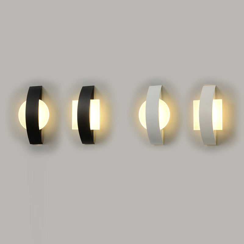 Curved Square Round Acrylic Wall Lamp
