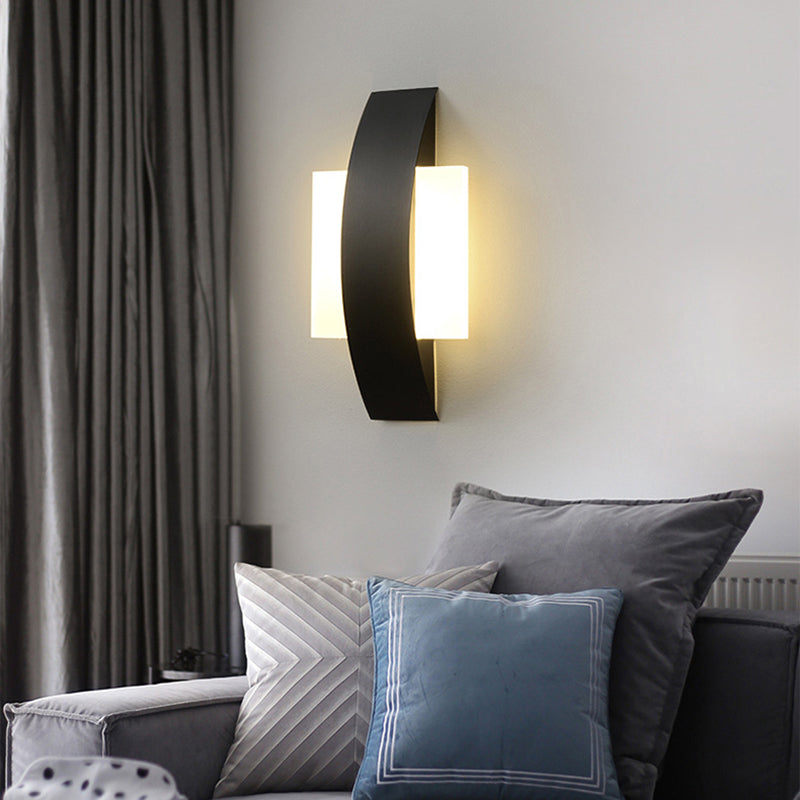 Curved Square Round Acrylic Wall Lamp