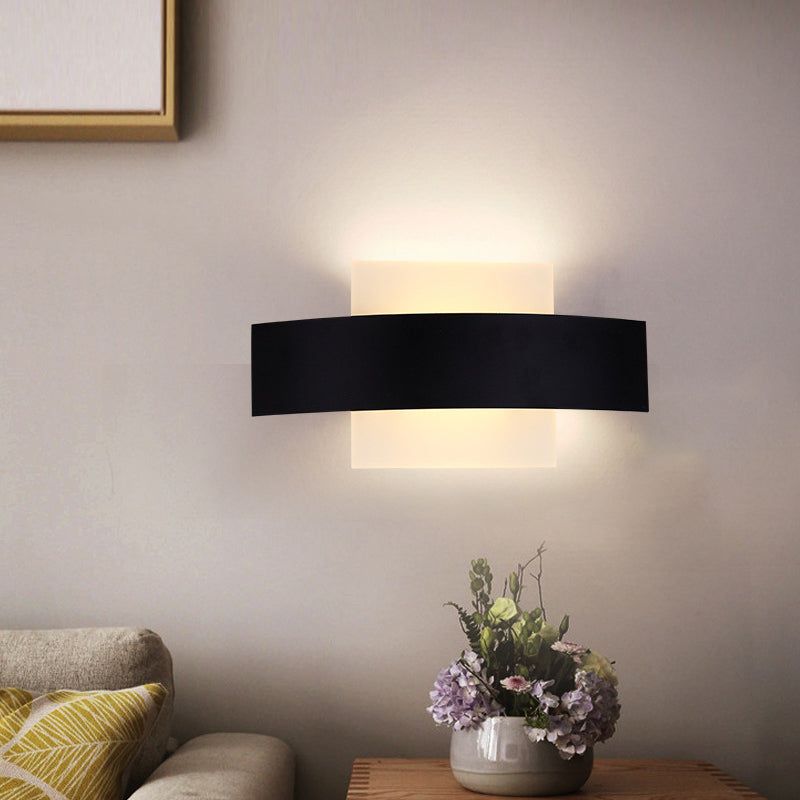 Curved Square Round Acrylic Wall Lamp