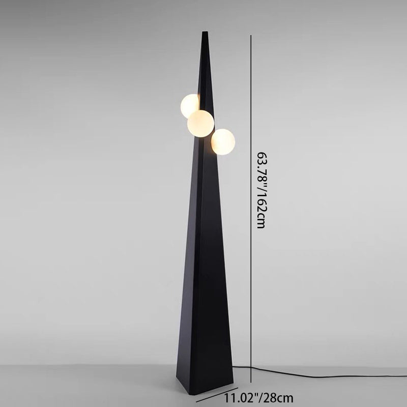 Triangle Cone 3-Light Floor Lamp