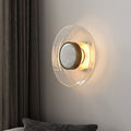 Round Glass Iron Living Wall Lamp
