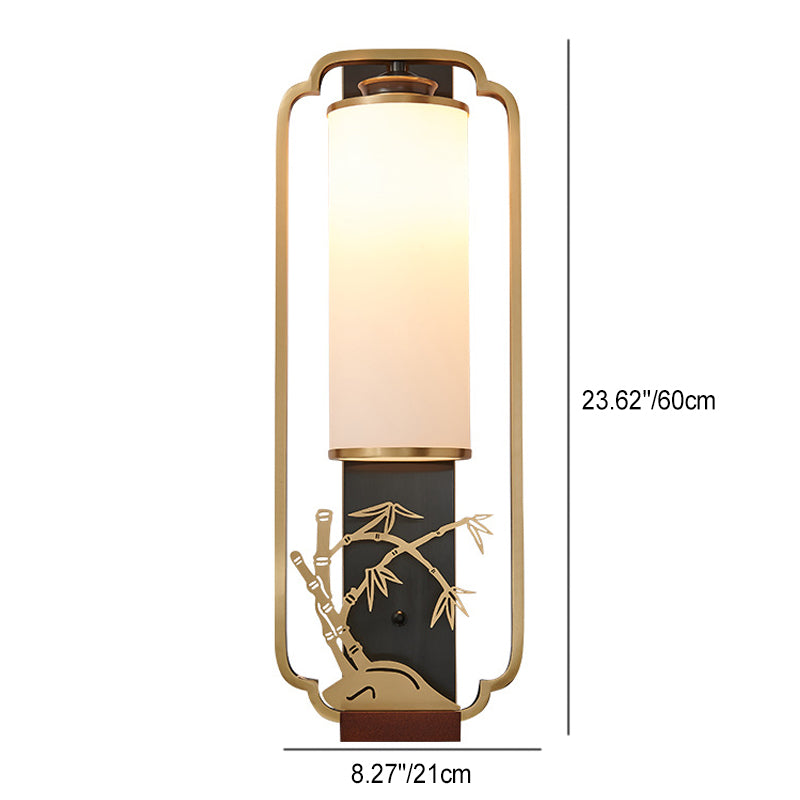 Cylinder Square Flower Deer Wall Lamp