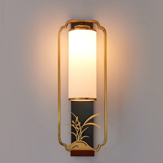 Cylinder Square Flower Deer Wall Lamp