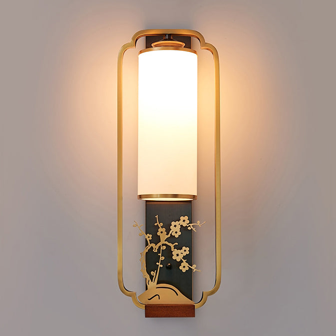 Cylinder Square Flower Deer Wall Lamp