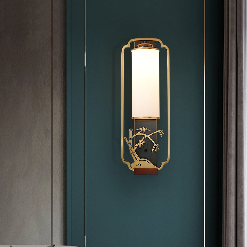 Cylinder Square Flower Deer Wall Lamp