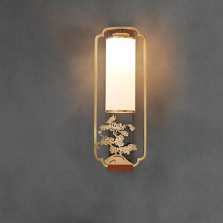 Cylinder Square Flower Deer Wall Lamp