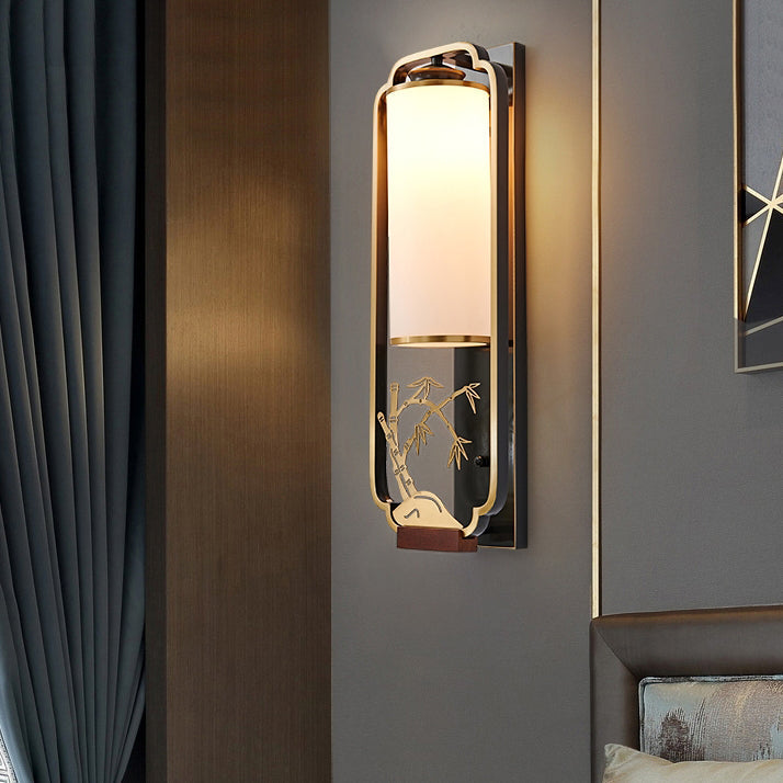 Cylinder Square Flower Deer Wall Lamp
