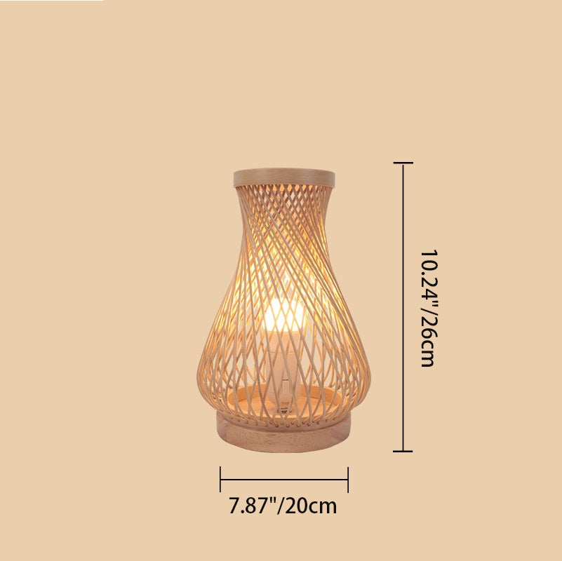 Small Waist Hollowed Round Table Lamp