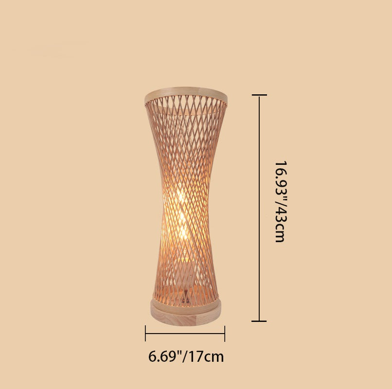 Small Waist Hollowed Round Table Lamp