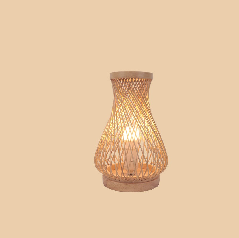 Small Waist Hollowed Round Table Lamp