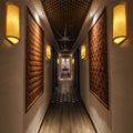 Lantern Cylinder Half Round Wall Lamp