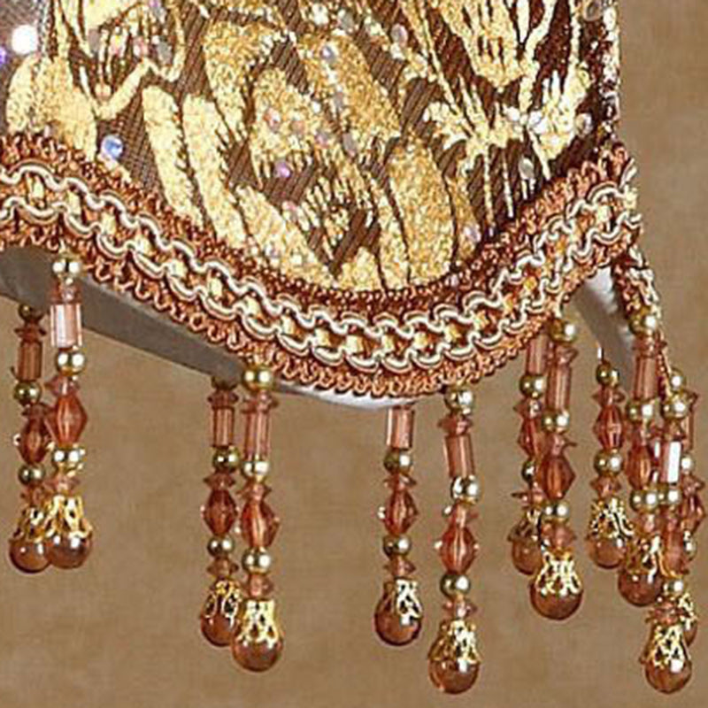 Elephant Round Fabric Resin Table Lamp