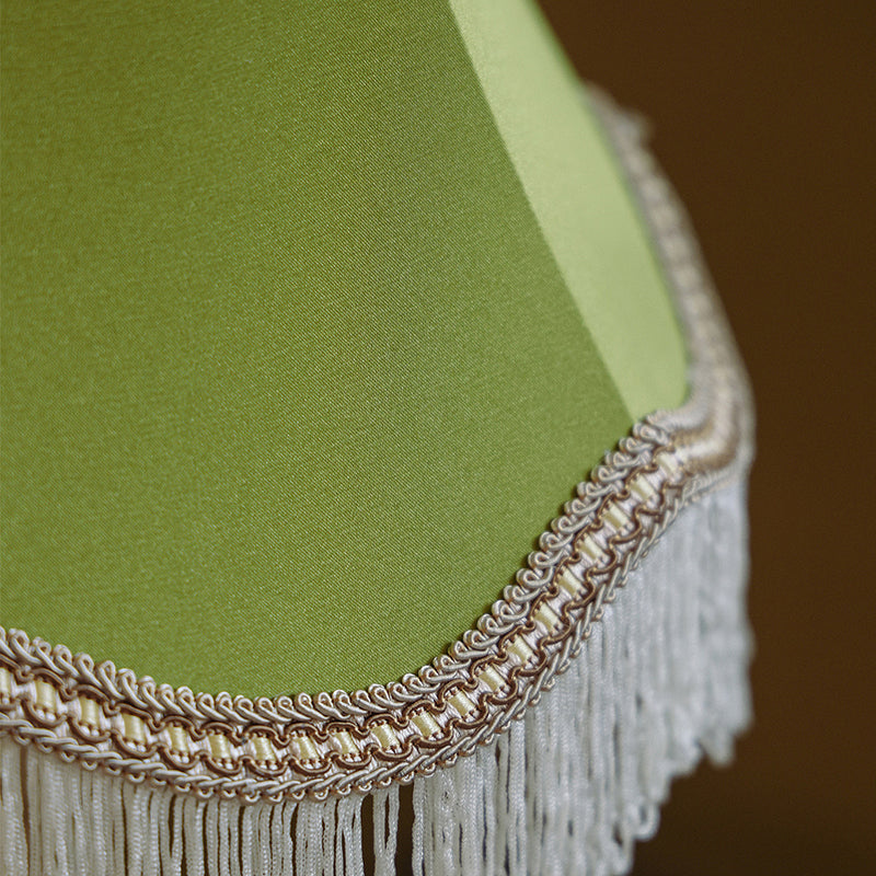 Conical Round Tassel Fabric Table Lamp