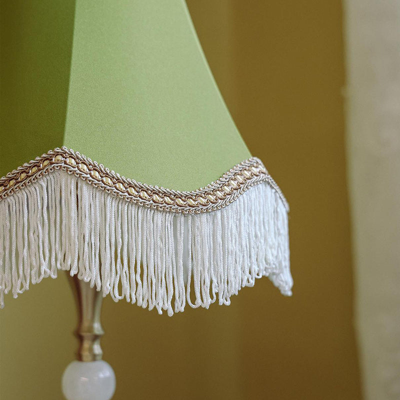 Conical Round Tassel Fabric Table Lamp