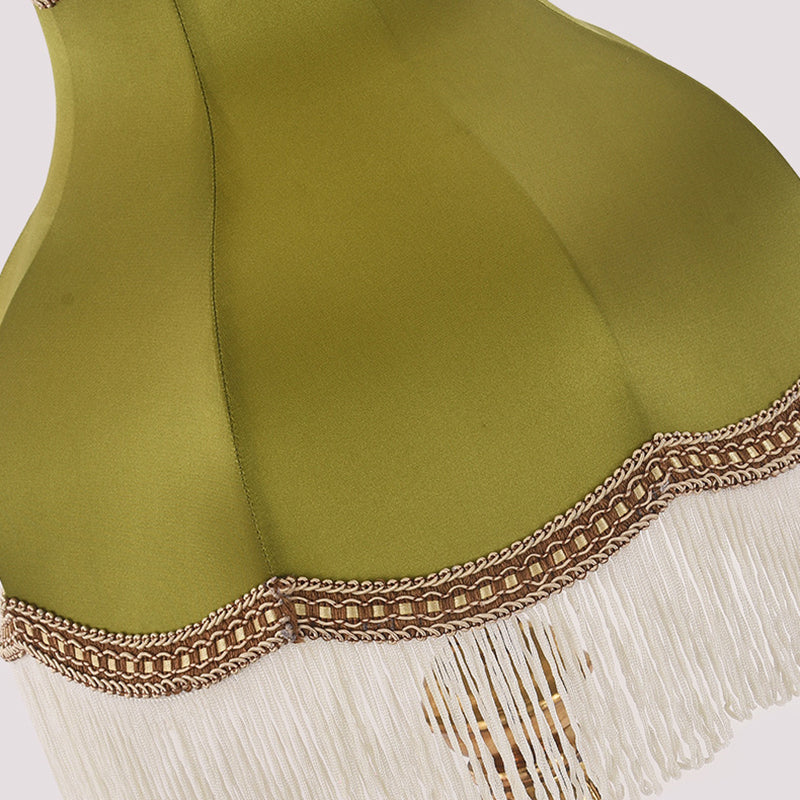 Tassel Round Square Fabric Table Lamp