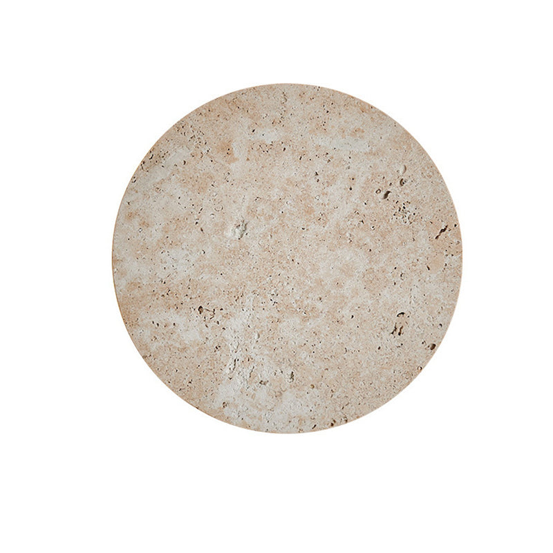Round Yellow Travertine Living Wall Lamp