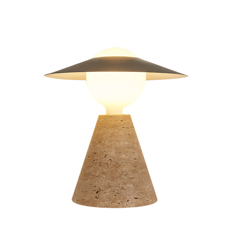 Round Cone Orb Black Table Lamp