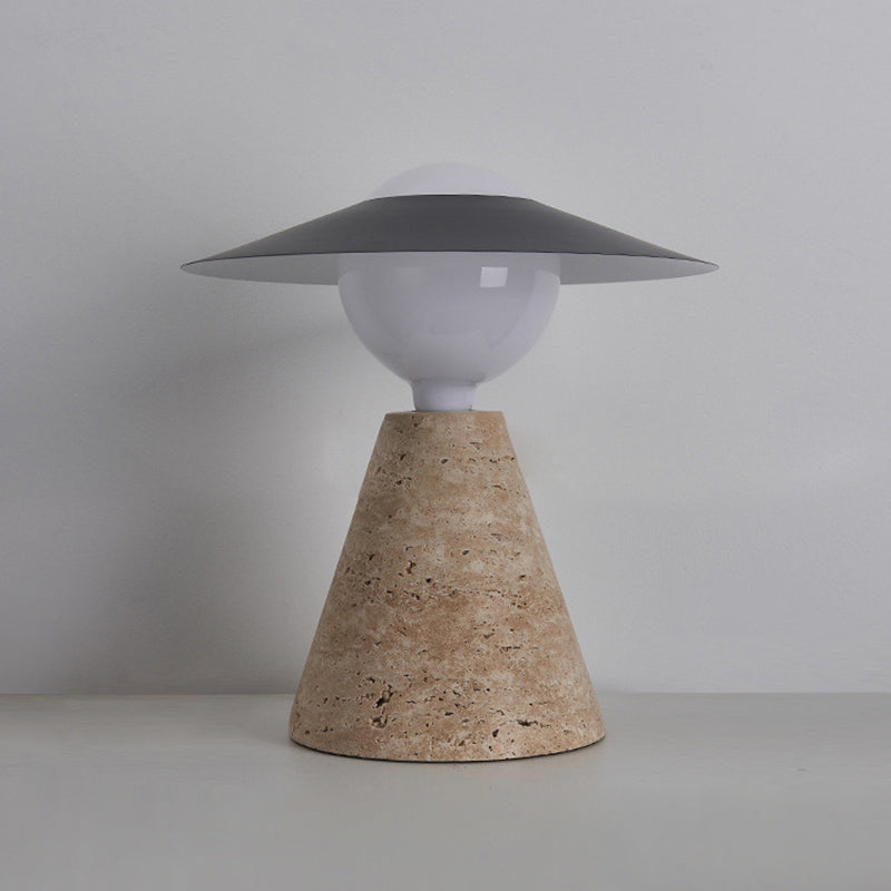 Round Cone Orb Black Table Lamp