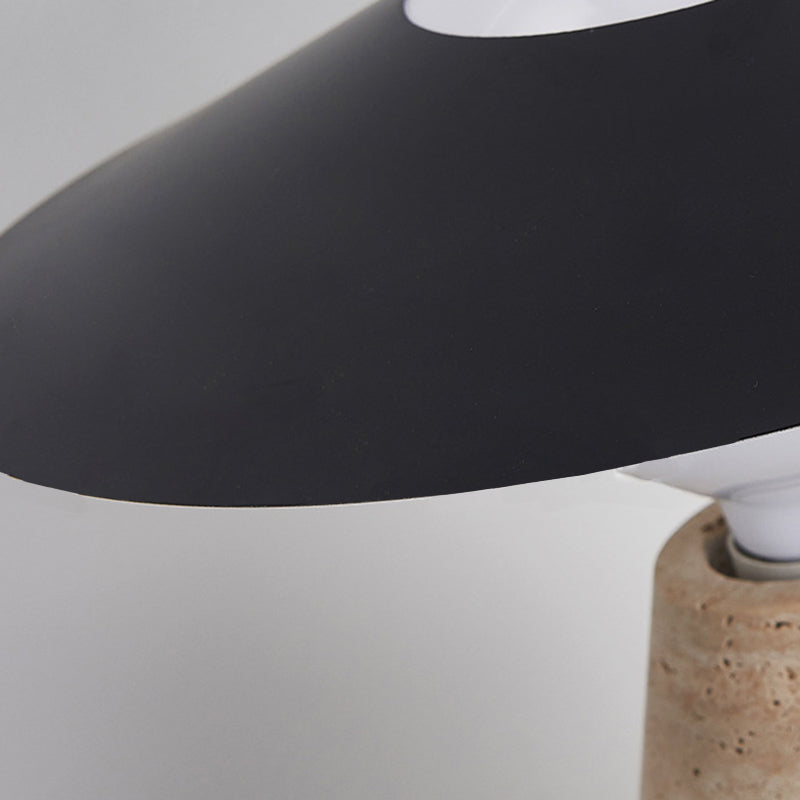 Round Cone Orb Black Table Lamp