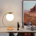 Orb Curved Round Glass Table Lamp