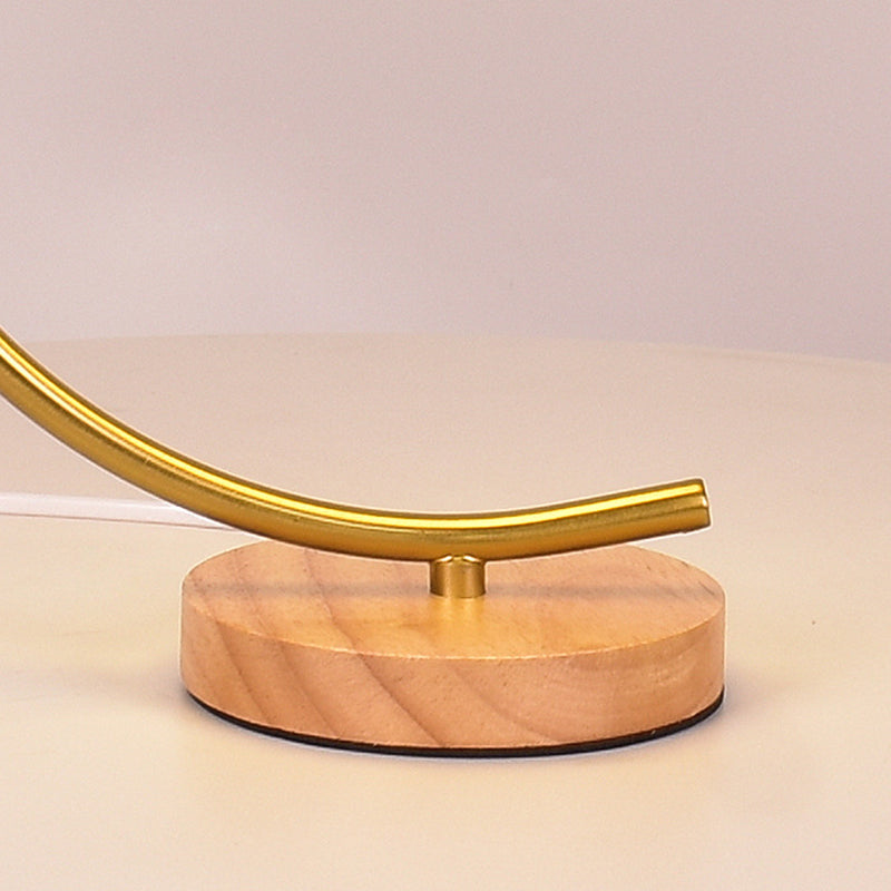Orb Curved Round Glass Table Lamp
